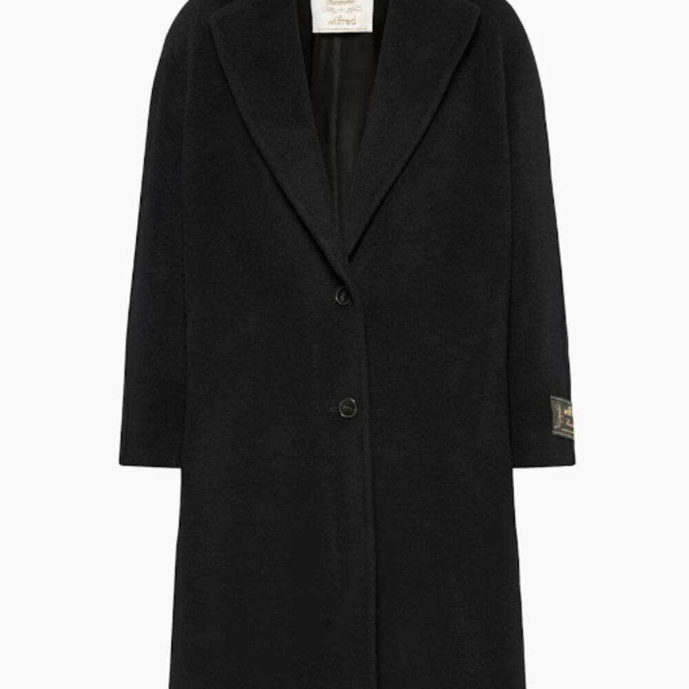 Aritzia Wilfred Oversized Swing Coat in Navy Size Small